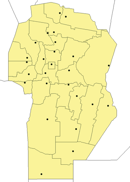 Mapa Politico de Cordoba