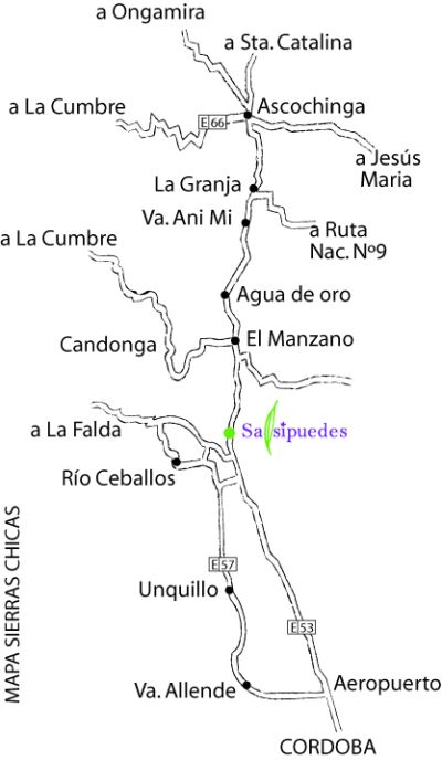 Mapa Sierras Chicas